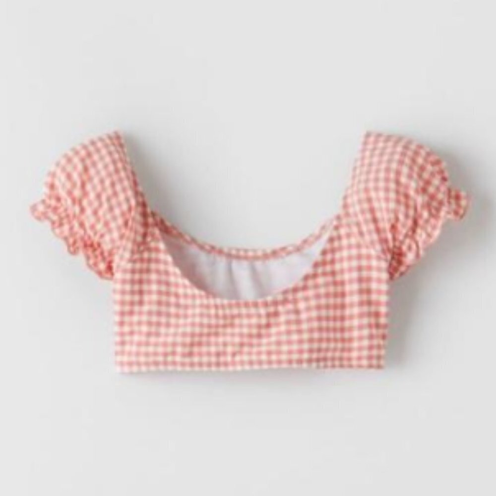 NWT - Zara Pink Bikini Top - Sz 11-12 - Picture 2 of 4